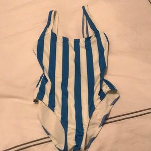 Solid &Striped Anne marie blue and white one piece
